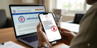 EPFO Fake Links Alert: నకిలీ లింక్లతో జాగ్రత్త! సైబర్ నేరగాళ్ల కొత్త మోసం! పీఎఫ్ ఖాతాదారులకు హెచ్చరిక.. A smartphone displaying a fraudulent phishing message mimicking EPFO to steal user data; a visual representation of EPFO Fake Links Alert