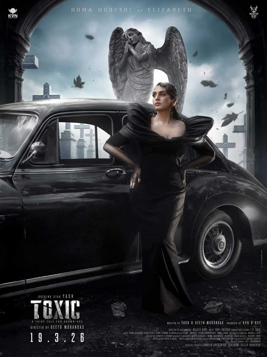 Toxic Movie Review Telugu: కె.జి.ఎఫ్ తర్వాత బాక్సాఫీస్ దగ్గర యశ్ మాస్ ర్యాంపేజ్, ఇంతకీ ‘టాక్సిక్’ ఎలా ఉంది? థియేటర్కి వెళ్లేంత వర్త్ ఉందా? - NaaTV Telugu Toxic Movie Review - huma qureshi as elizabeth First Look Poster